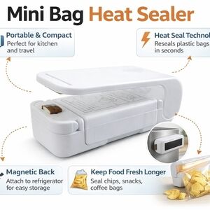 Portable White Mini Bag Heat Sealer
